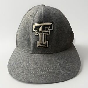 Texas Tech Red Raiders Hat Cap Gray Black Baseball Top Of The World Strap Back